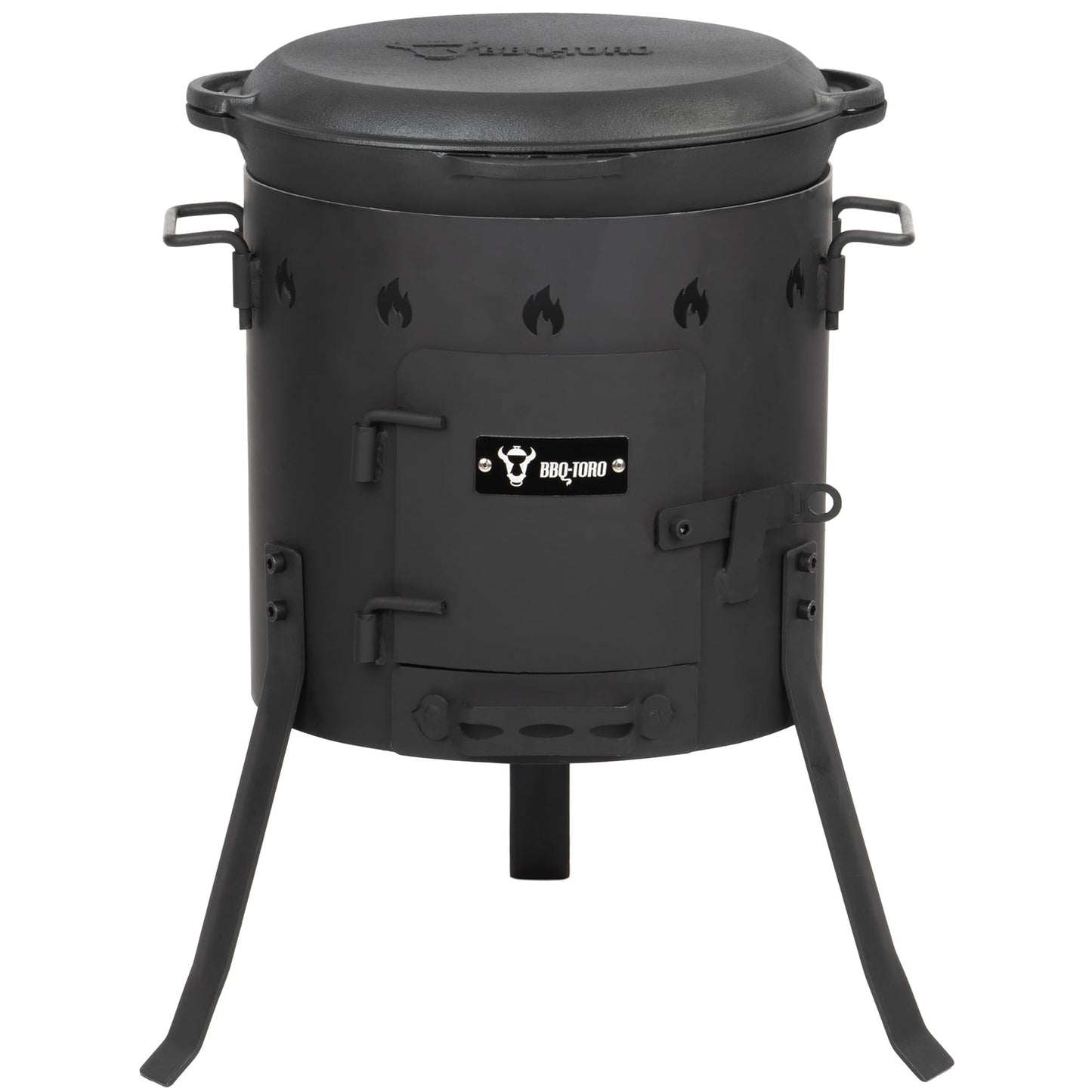 BBQ-Toro cast iron kazan with kazan oven Ø 35 cm | 12.1 L cast iron pot with lid, cast iron pot | goulash kettle, fire kettle, outdoor oven | fire oven, one-pot oven, fire pit, outdoor kitchen, Utschak.