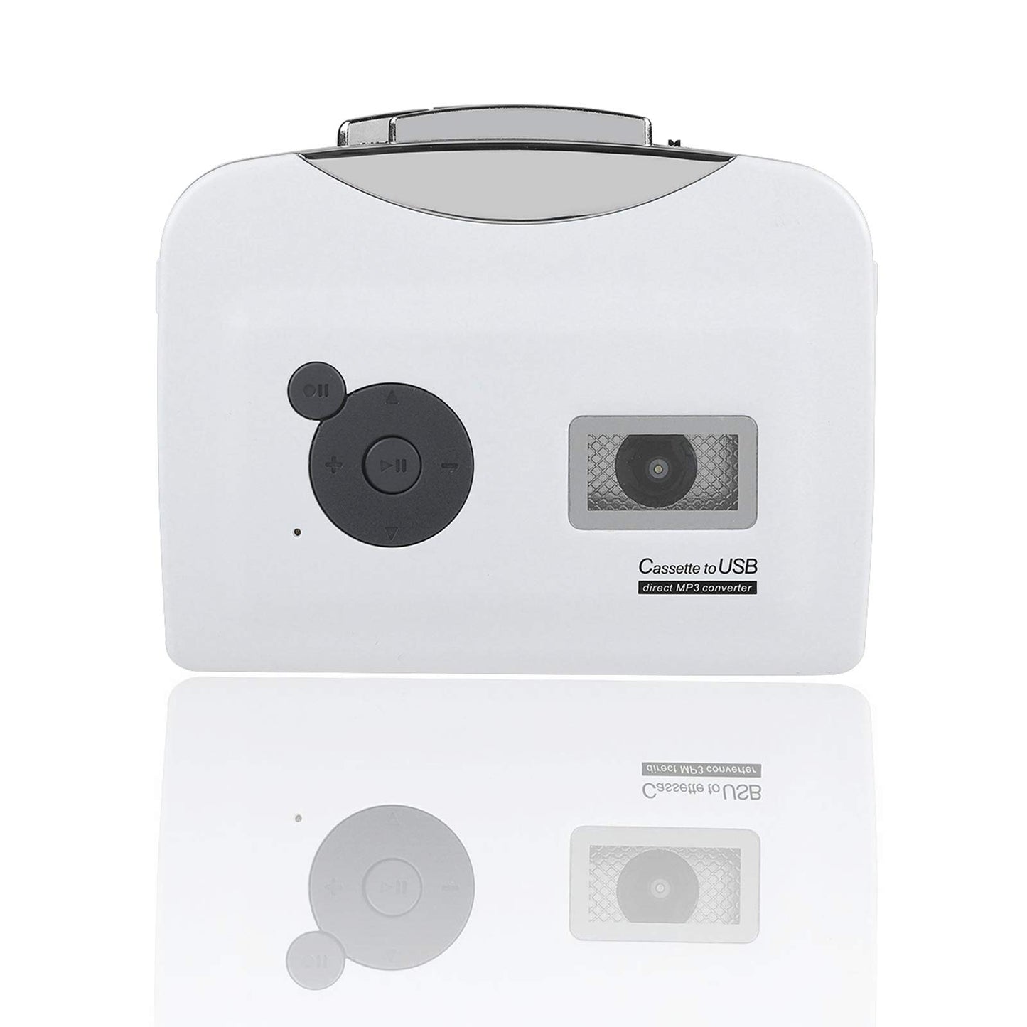 Standalone cassette player, USB cassette to MP3 converter directly onto USB disk audio music player with headphones.
