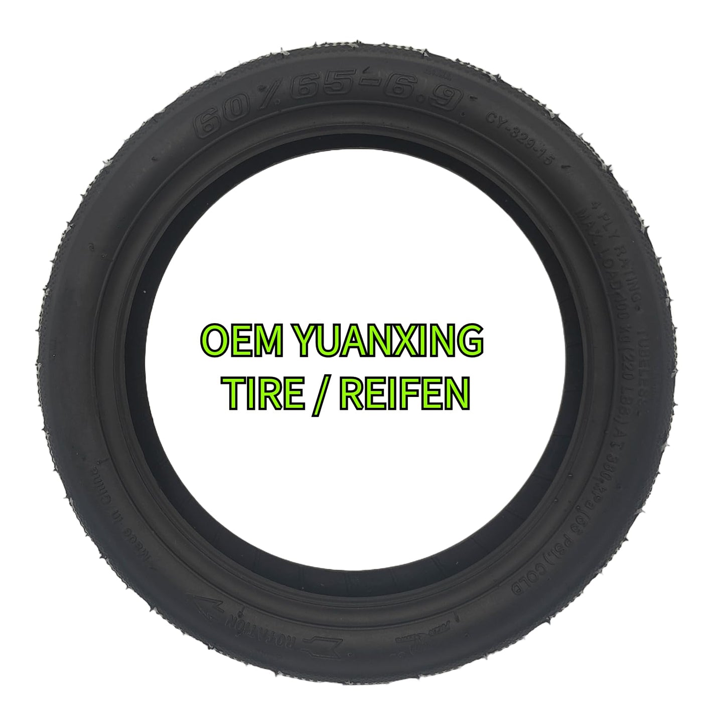 escootervision Tires Tubeless 60/65-6.9 for Ninebot Max G2 G2D Rear Wheel with Gel Layer OEM
