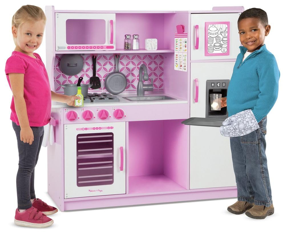 Melissa & Doug 14002 Pink Chef's Wooden Kitchen