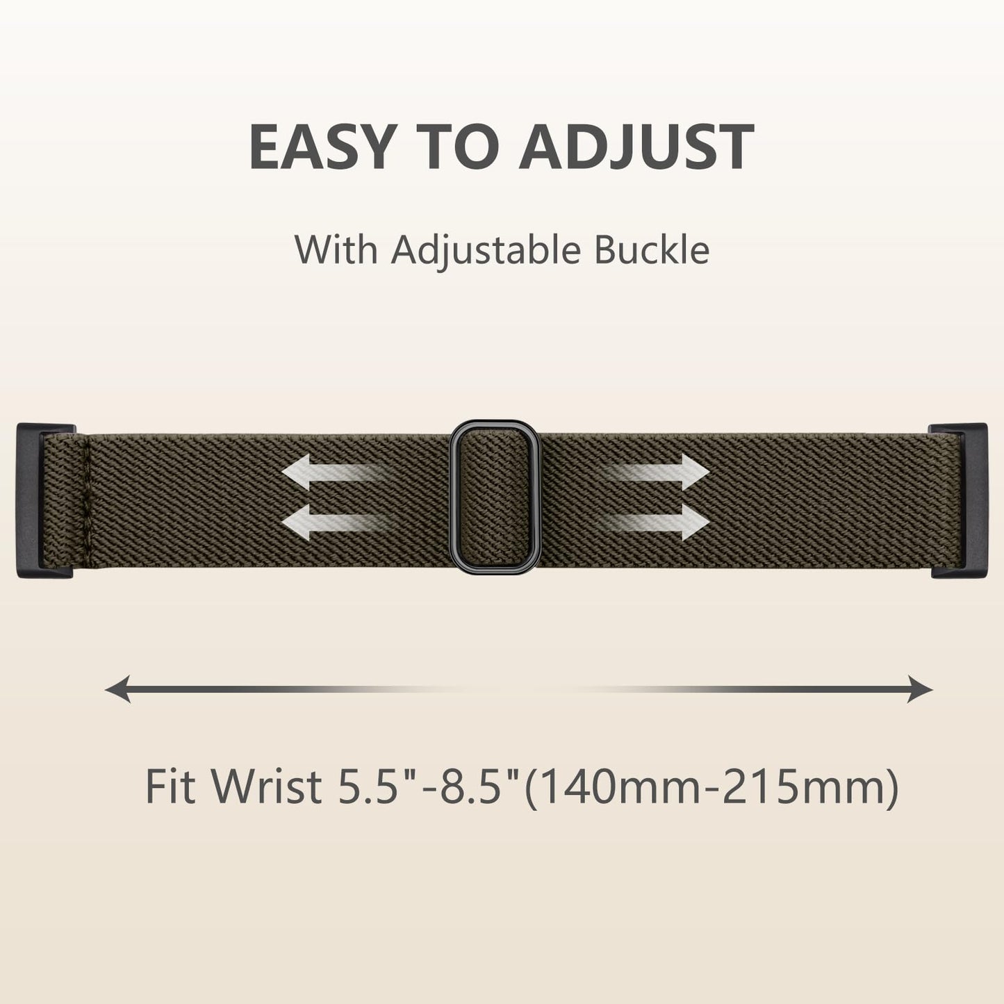 IMIVIO 6 Pieces Compatible with Fitbit Versa 3 Band/Fitbit Versa 4 Band/Fitbit Sense/Fitbit Sense 2 Bands, Soft Elastic Replacement Nylon Sport Band for Women Men, Dark