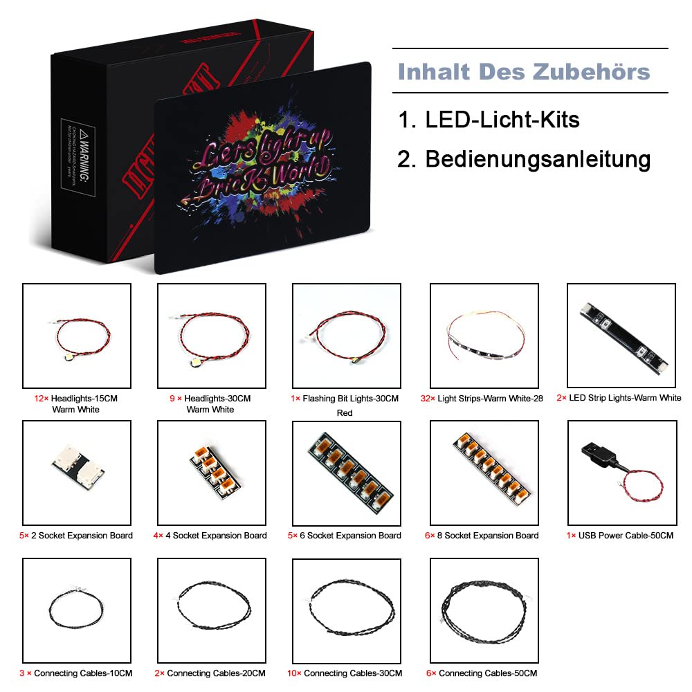 BrickBling decoration light kit compatible with Lego The Eiffel Tower building set, LED light set for 10307 Eiffel Tower architecture creative toy (no model)