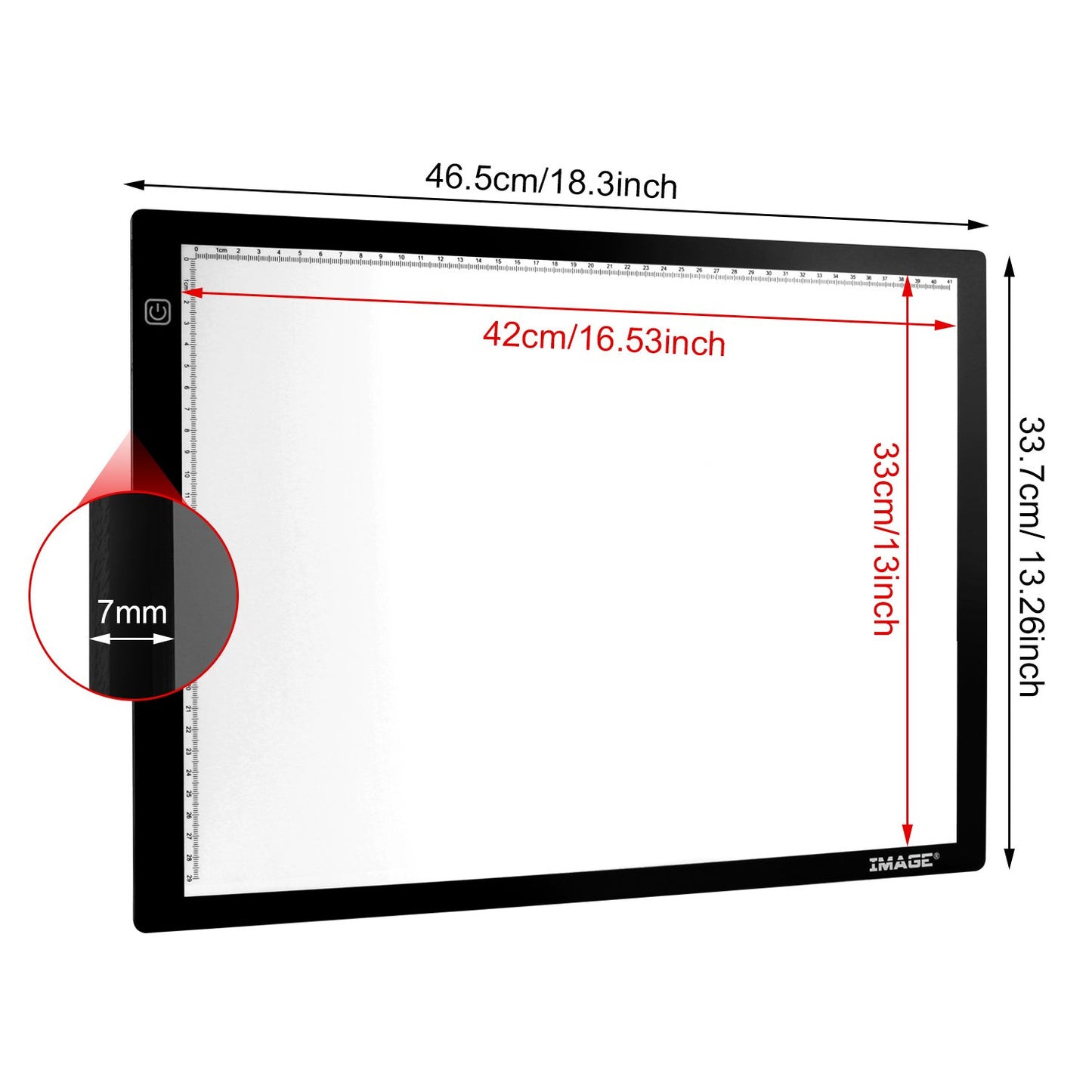 A3 LED Light Pad Lightbox with USB Cable Copy Board for Drawing Painting Sketching Animation Copying.