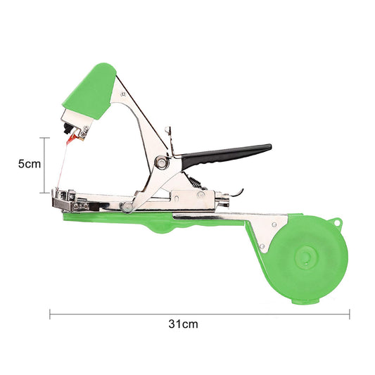 Jajadeal tying tool for plants, tapetool hand tying machine for vineyard tomatoes cucumbers fruits vegetables, agricultural garden tying machine with 1 box staples and 10 rolls of tape.