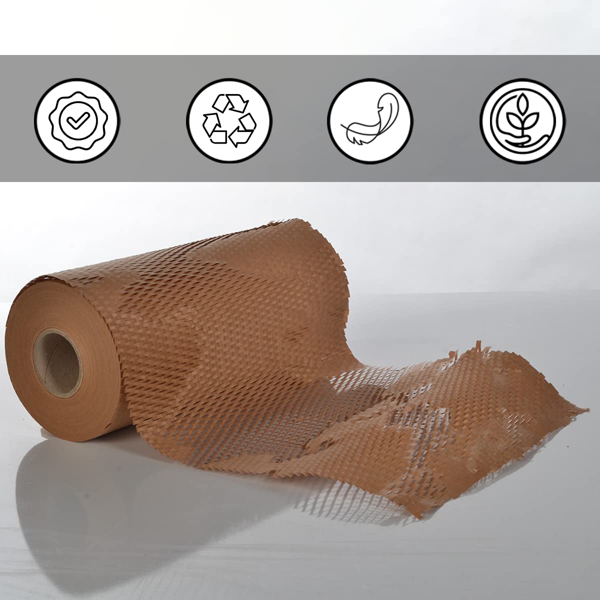 OliveBird honeycomb paper packaging paper 50cmx250 meters (125m²) Packaging material paper roll Fill material packaging roll Kraft paper for moving Shipping packaging Gifts