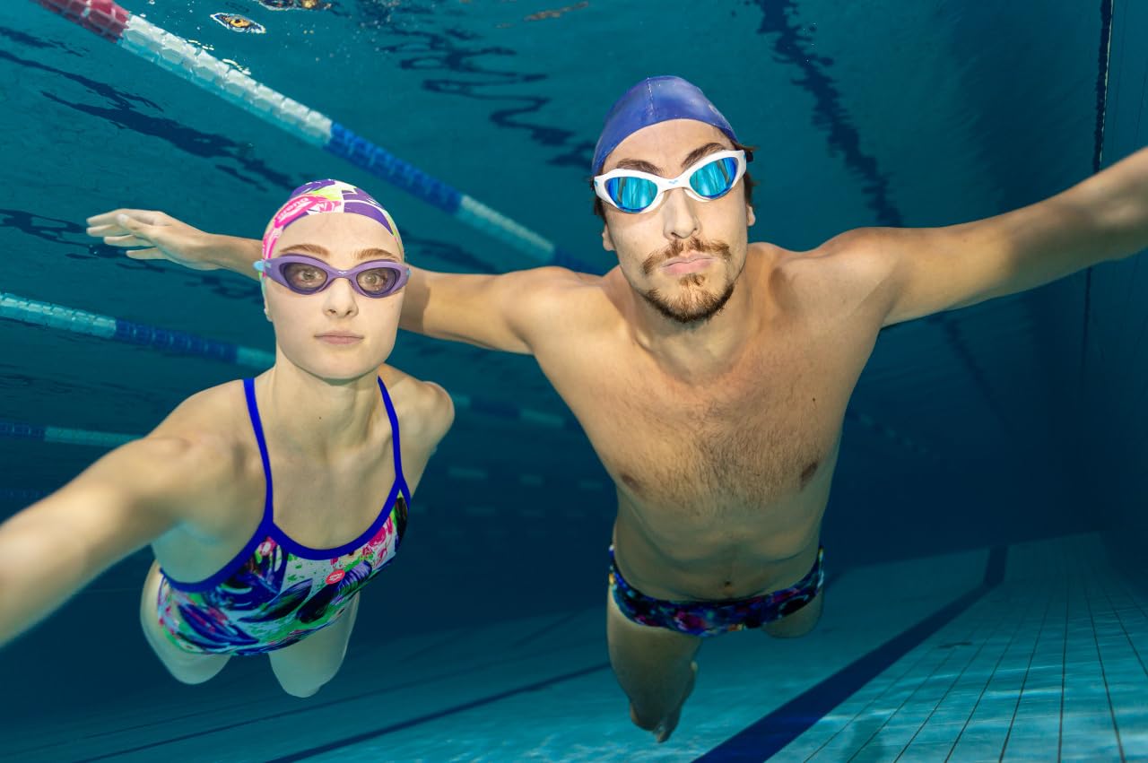 ARENA The One Mirror Adult Unisex Swim Goggles, Swim Goggles with Large Mirrored Lenses, Anti-fog Treatment, UV Protection, Self-adjusting Nose Bridge, Orbit-Proof Seals