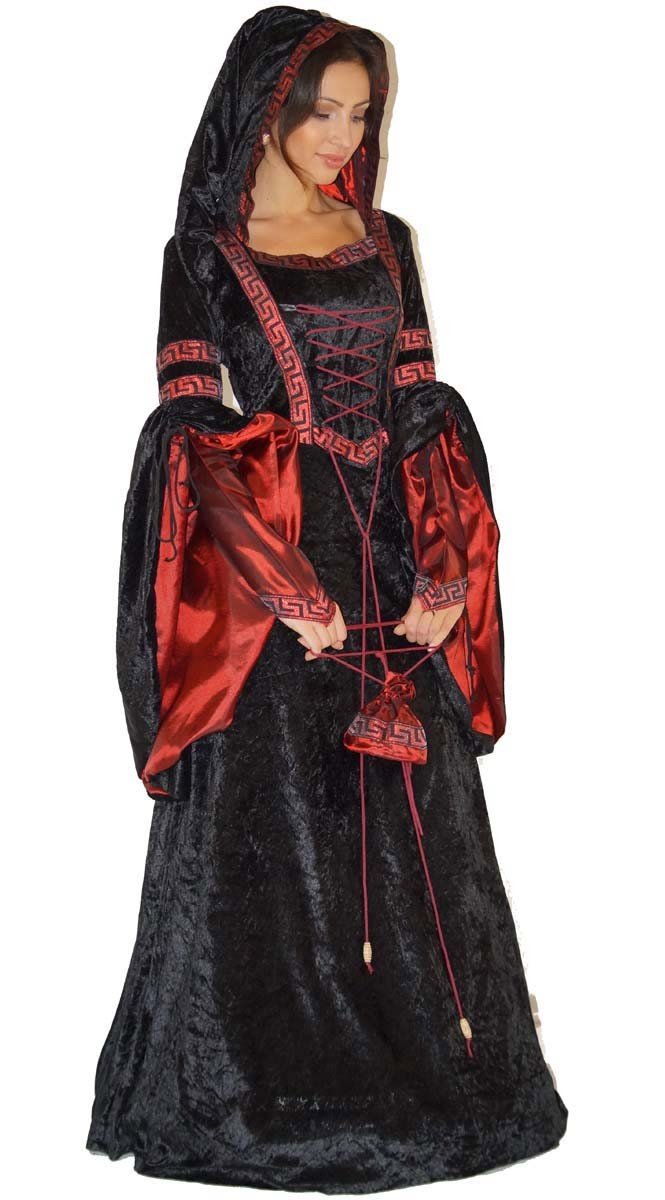 MAYLYNN Vampire Costume Gothic Witch Medieval Halloween Costume, Dual Sizes: Size S/M approx. 36 38