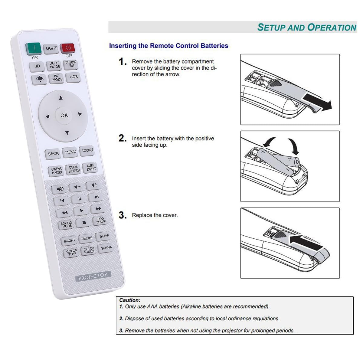 Aimdio RCV012 RCV015 remote control for BenQ W1090 TH683 W1070+ W2000 W2000+ W1110 HT1075 HT1085ST HT2150ST HT2050 MH684 TH670 W1075 W1080ST+ W1120 W3000 HT2550 W1700 TK800M projector.