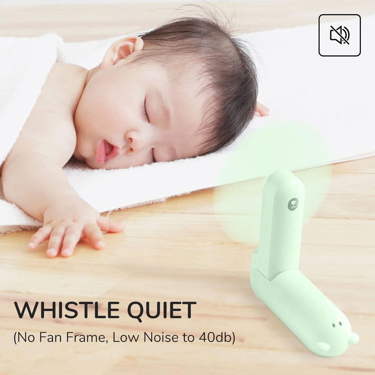 JISULIFE Handheld Fan Mini Fan 3 IN 1, with 4500 mAh Power Bank USB Battery Small, Battery Operated Max 37Hrs Runtime Portable Fan, Flashlight Function - Green