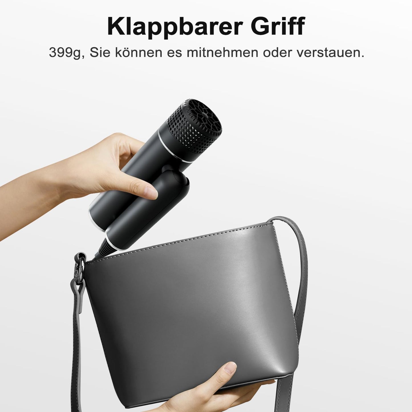 7MAGIC hair dryer with diffuser, foldable travel hair dryer, 30% faster drying, 300 million ions, 99% hair protection, overheating protection, 1600W, ultra-lightweight for all hair types, black.