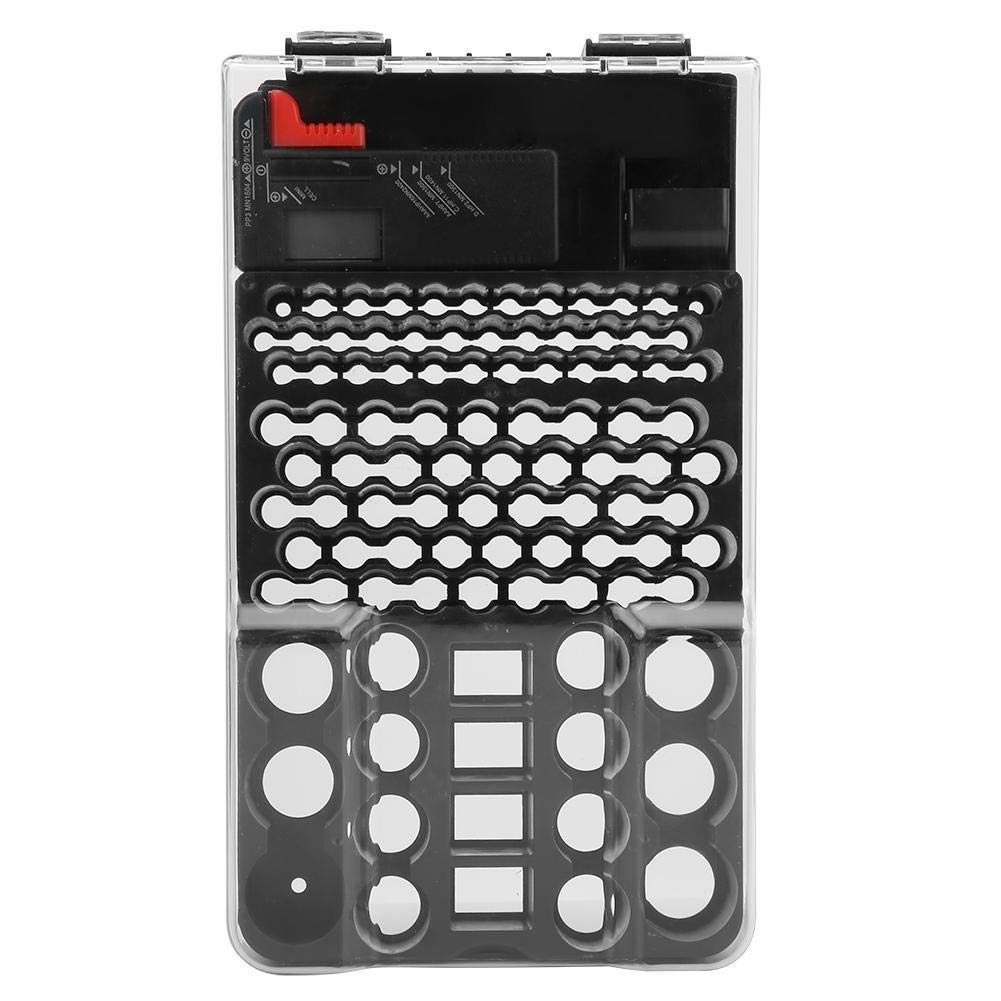 1 PC Battery Storage 104 Grids Battery Storage Box Battery Organizer Battery Box with Battery Tester with precise detection of AA, AAA, C, D, and 9V battery measurements.