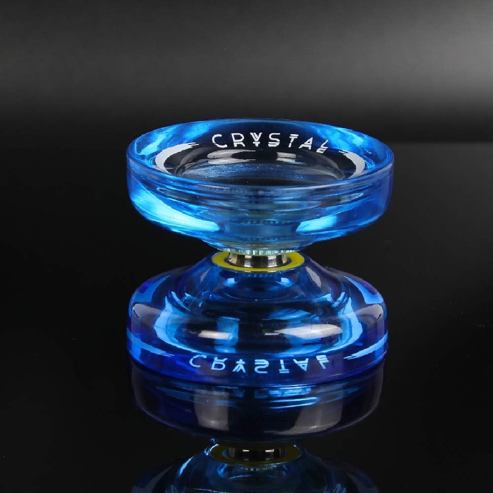Responsive JoJo for Kids K2 Crystal Blue, plastic YoYo, professional Yoyo with Unresponsive Bearing, Trick Yoyo for Adults, with Bearing Remover, Bag, 12 Yo-Yo Strings