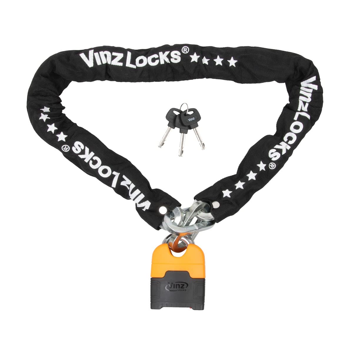 VINZ Makalu chain lock 300cm ø11mm | ART 4 certified | Motorcycle lock Moped lock Scooter & E-scooter | Motorcycle chain lock & armored lock | 120-300 cm (300 cm)
