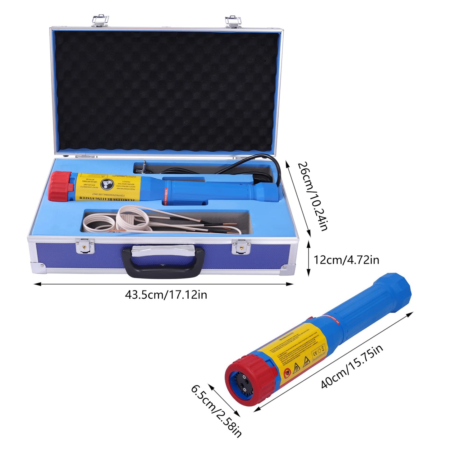 1100W Magnetic Mini Induction Heater Heating Kit 220V Magnetic Induction Heater Magnetic Induction Heating with 8 Coils Flameless Induction Heating Device for Screw Tool Bolt Remover