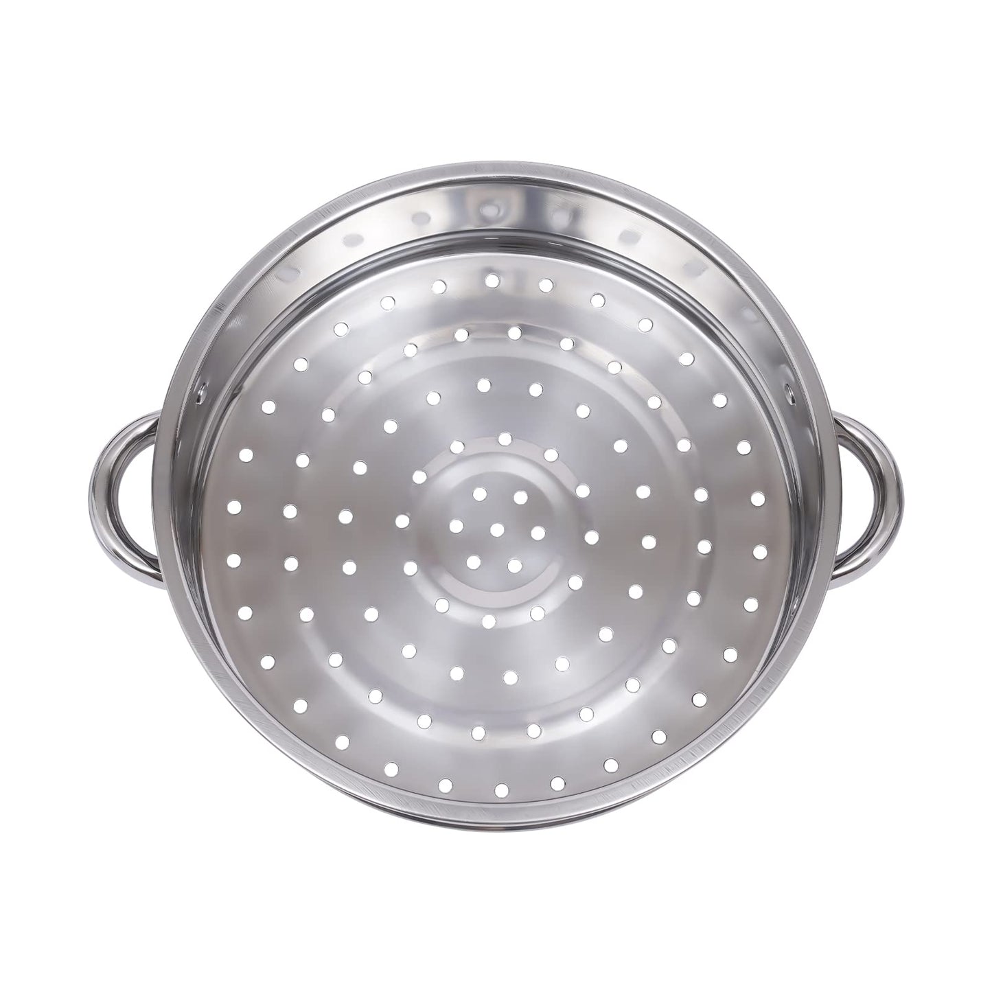 Steamer pot, 5-tier stackable stainless steel steamer pan with glass lid, diameter 26/28/30cm (28cm)