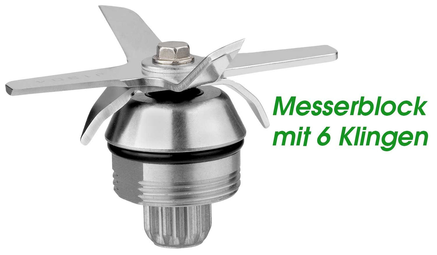 2L replacement container suitable for the Vitamix TNC 5200 including cutting blade, tamper, and lid.