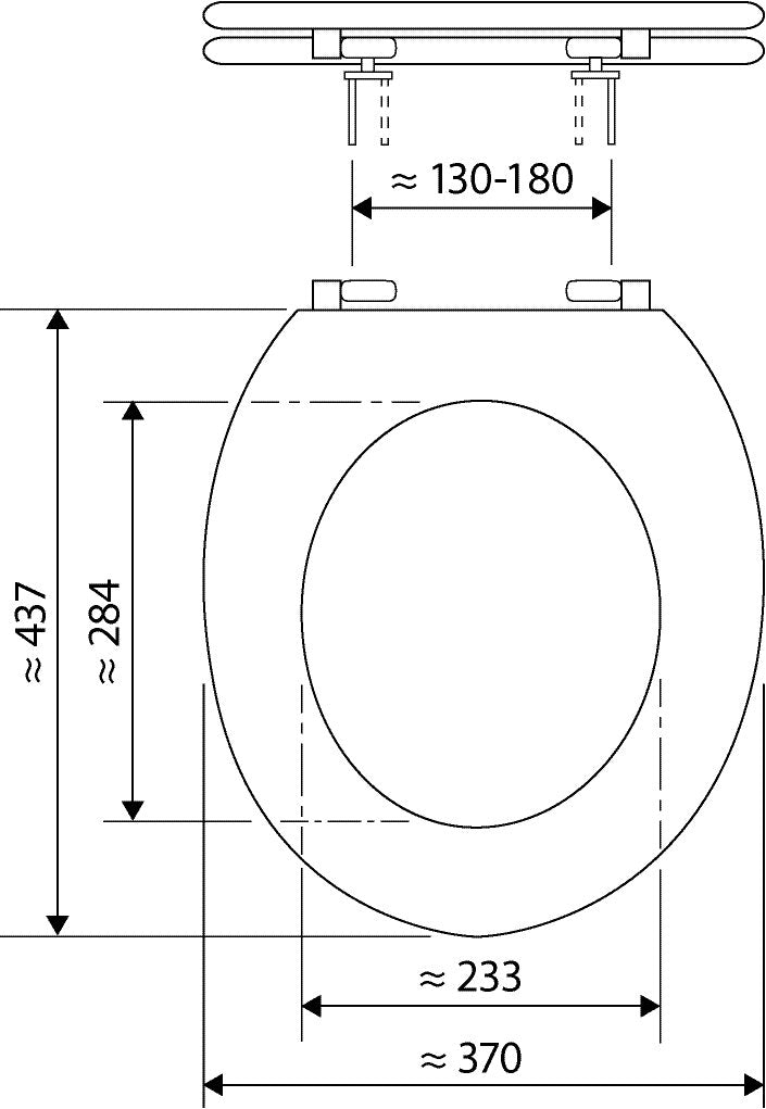 aquaSu® toilet seat with soft-close mechanism, wire love decor, high gloss finish, wooden core, Fast-Fix quick mounting system, oval standard O shape, metal hinge, glossy toilet lid, 40357 3