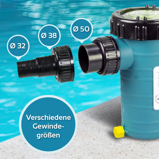 Aqua Plus 4 POOL Total Edition - 4 m³/h capacity for pools up to 20,000 l water content - Self-priming Saltwater resistant Quiet operation Easy to service Low wear