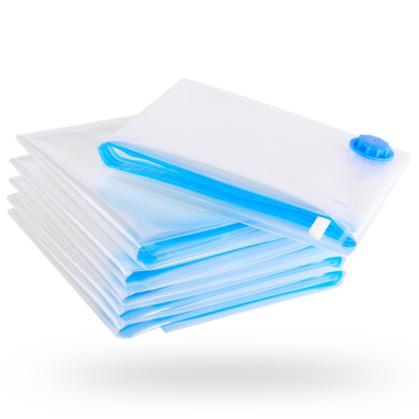 The vacuum bags for clothes and comforters by figg (6-pack - 60x40cm*) - 6 vacuum bags including 6 labels - vacuum storage bags for vacuum cleaner storage.