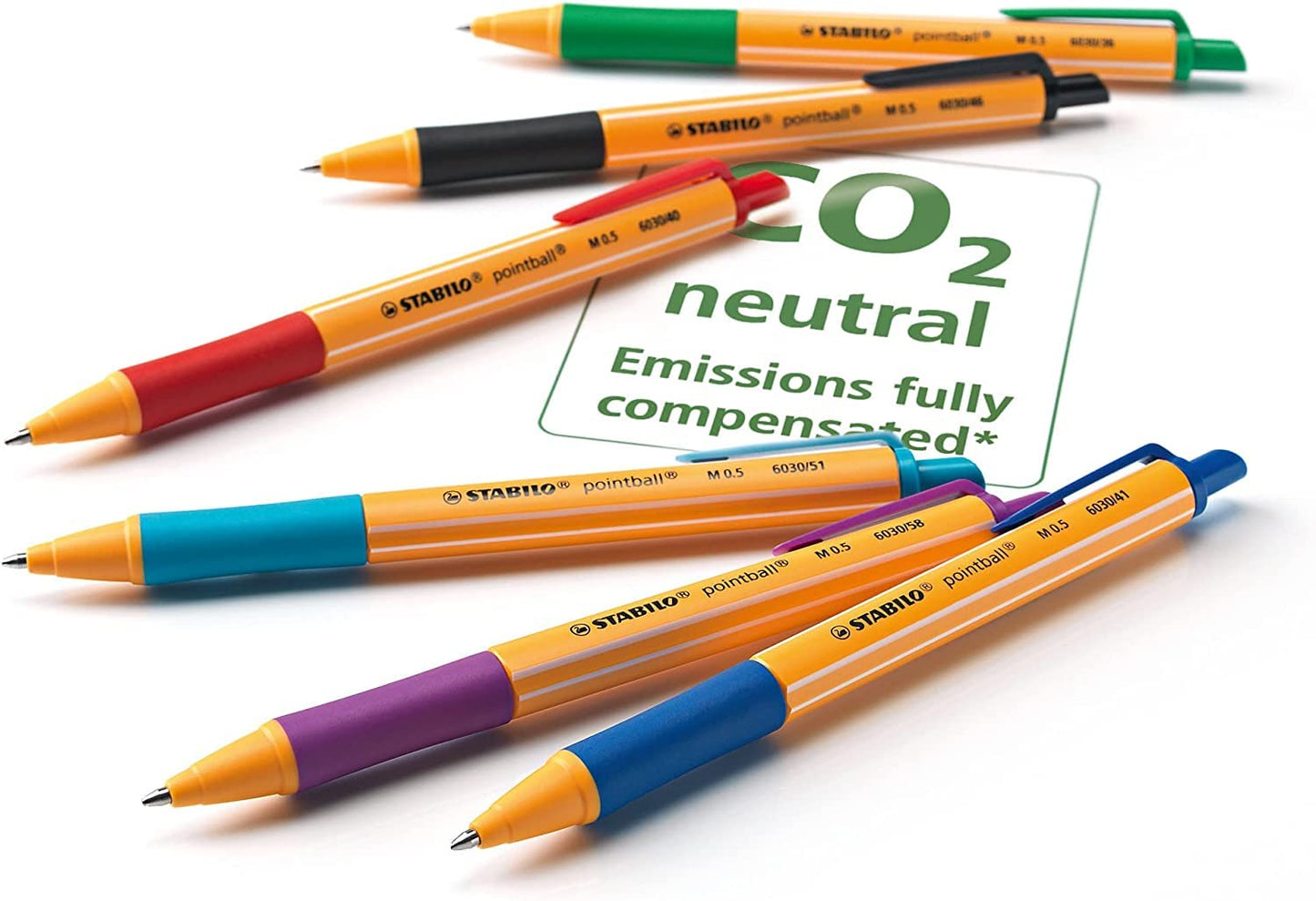 Ballpoint pen - STABILO pointball - 2x 6-pack - with 6 different colors