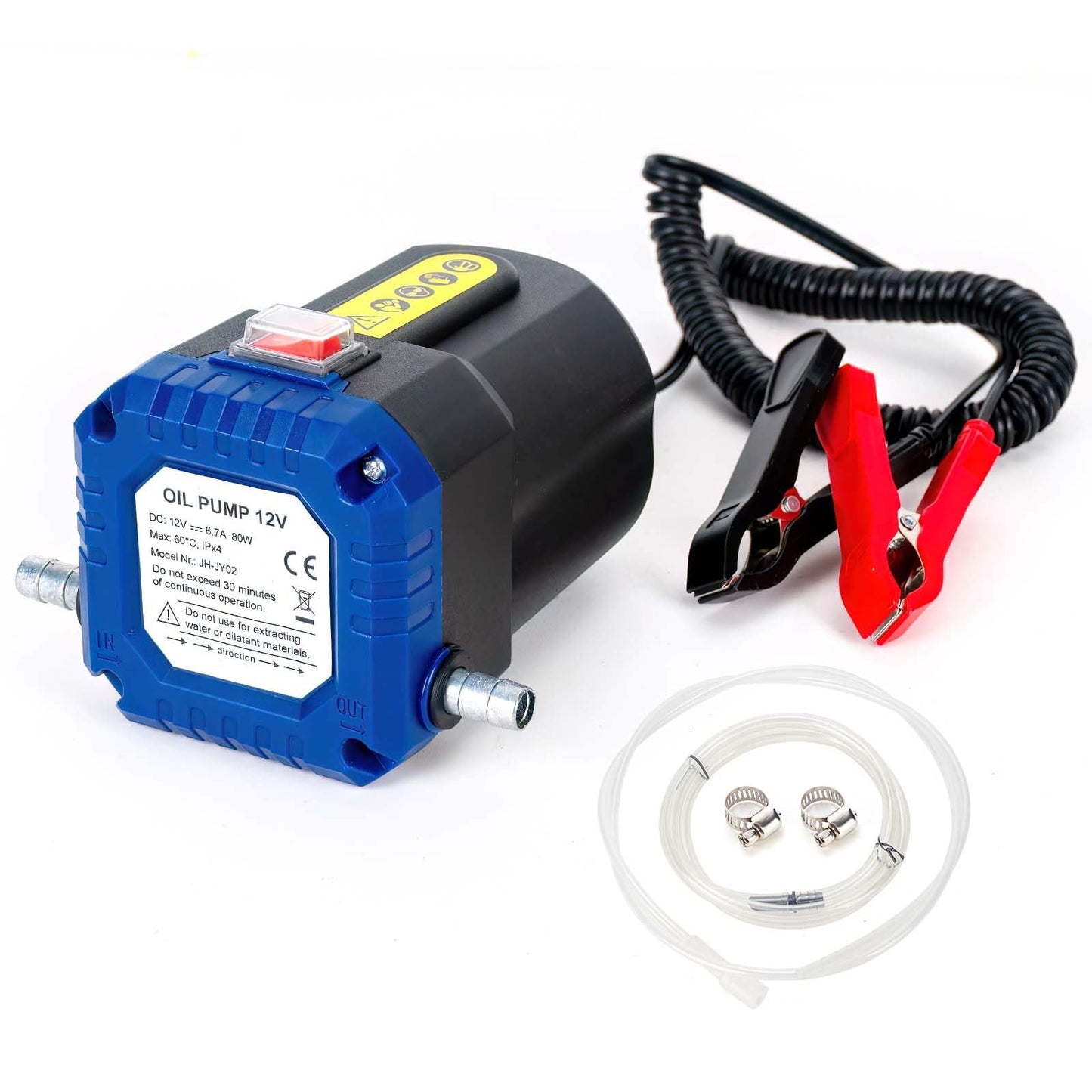 LEMOTO 12V 80W Diesel Pump, Oil Suction Electric Transfer Pump, Oil Change Suction Pump with Hose