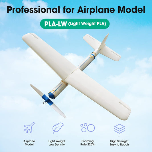 eSUN Lightweight PLA Filament 1.75mm, 3D Printer Filament PLA-LW, Dimensional Accuracy +/- 0.05mm, 1kg Spool (2.2 lbs) Foam Material for 3D Printers, Natural