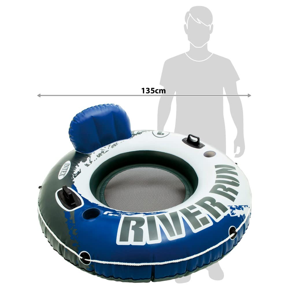 Intex 58825EU - Inflatable Swim Ring River Run, Vinyl, Multicolored, 135 cm