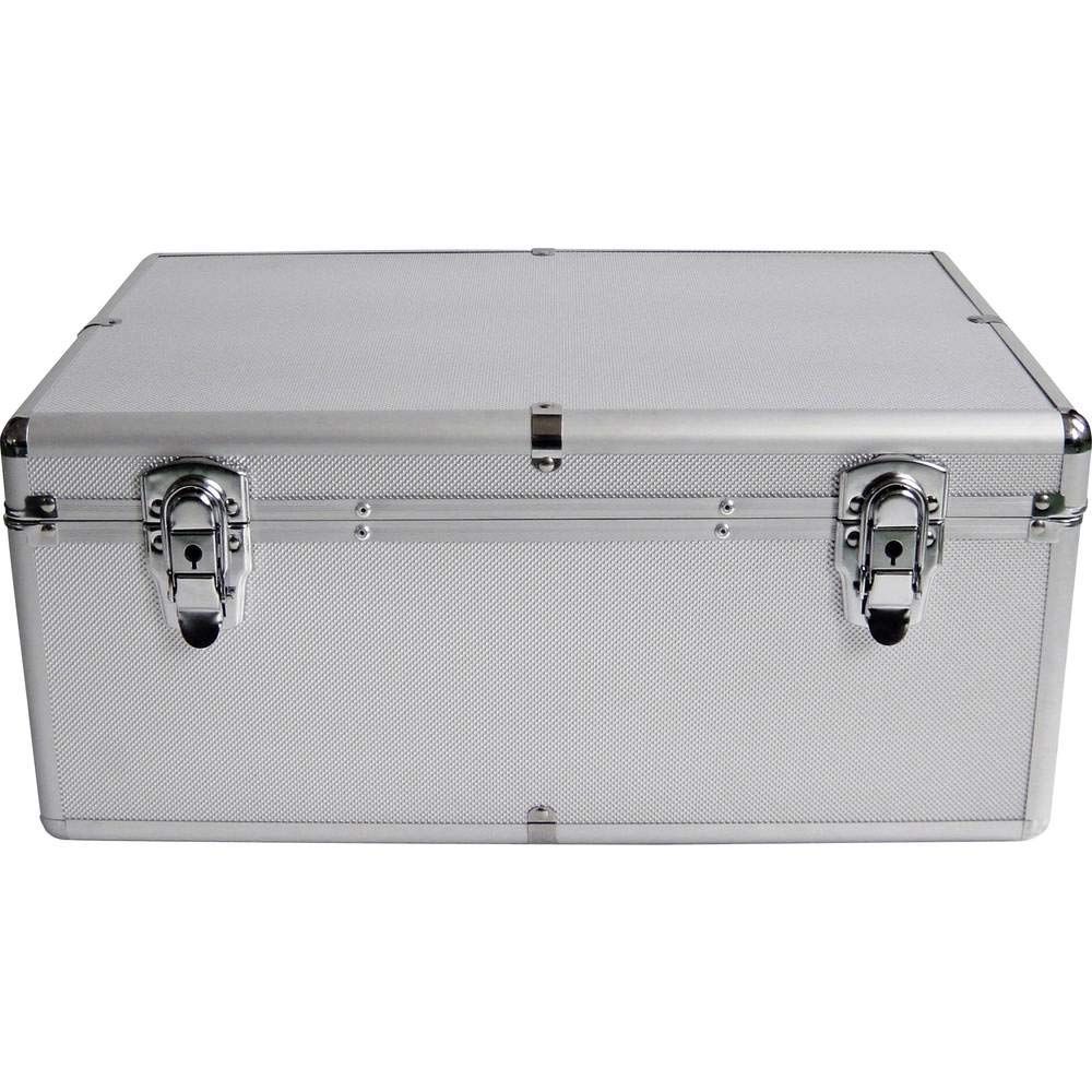 MediaRange 500-disc archive case, aluminum look, with suspension pockets, silver & Hama CD double protective sleeves (for 100 CDs/DVDs/Blu-rays, for hanging folders) 50-pack, white.
