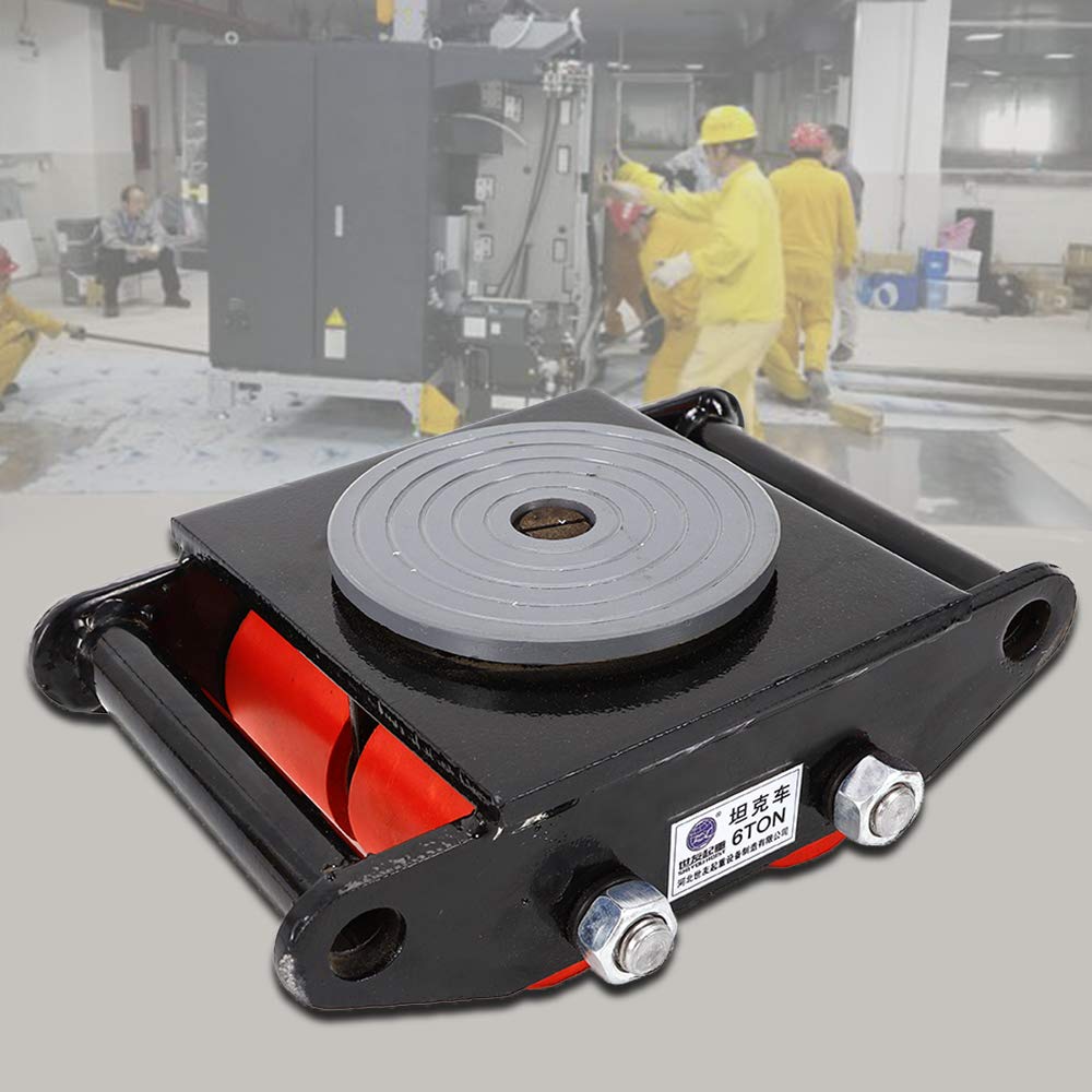 LENJKYYO 6Ton Transport roller 360° heavy duty casters tank roller chassis wheel roller rigid heavy duty wheel 6000kg machine transport industrial roller heavy duty chassis