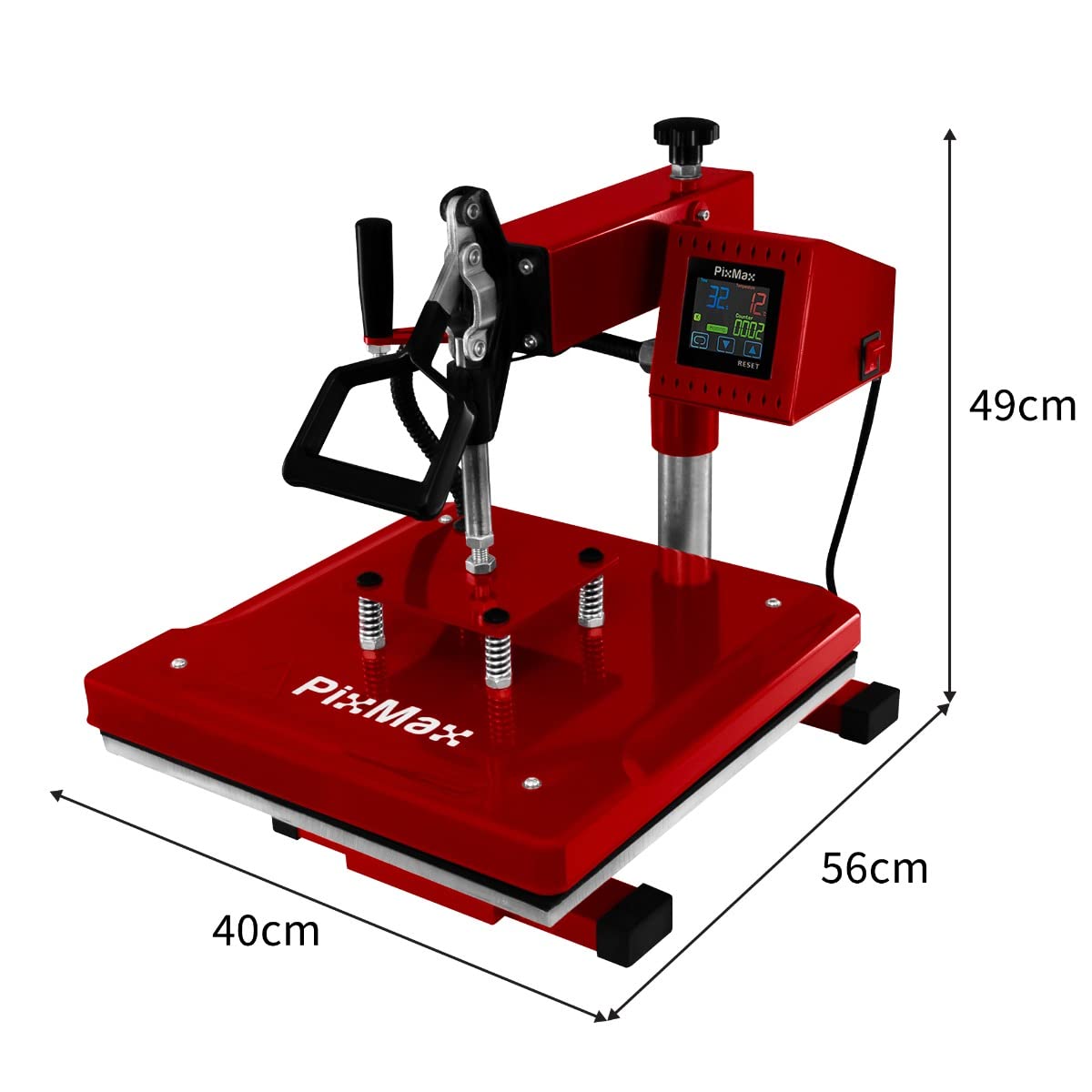 38 x 38cm Heat press Swing-away transfer press Textile press Shirt press Sublimation printing Touchscreen Adjustable pressure Ink or vinyl 250°C DIY business 10 sublimation sheets