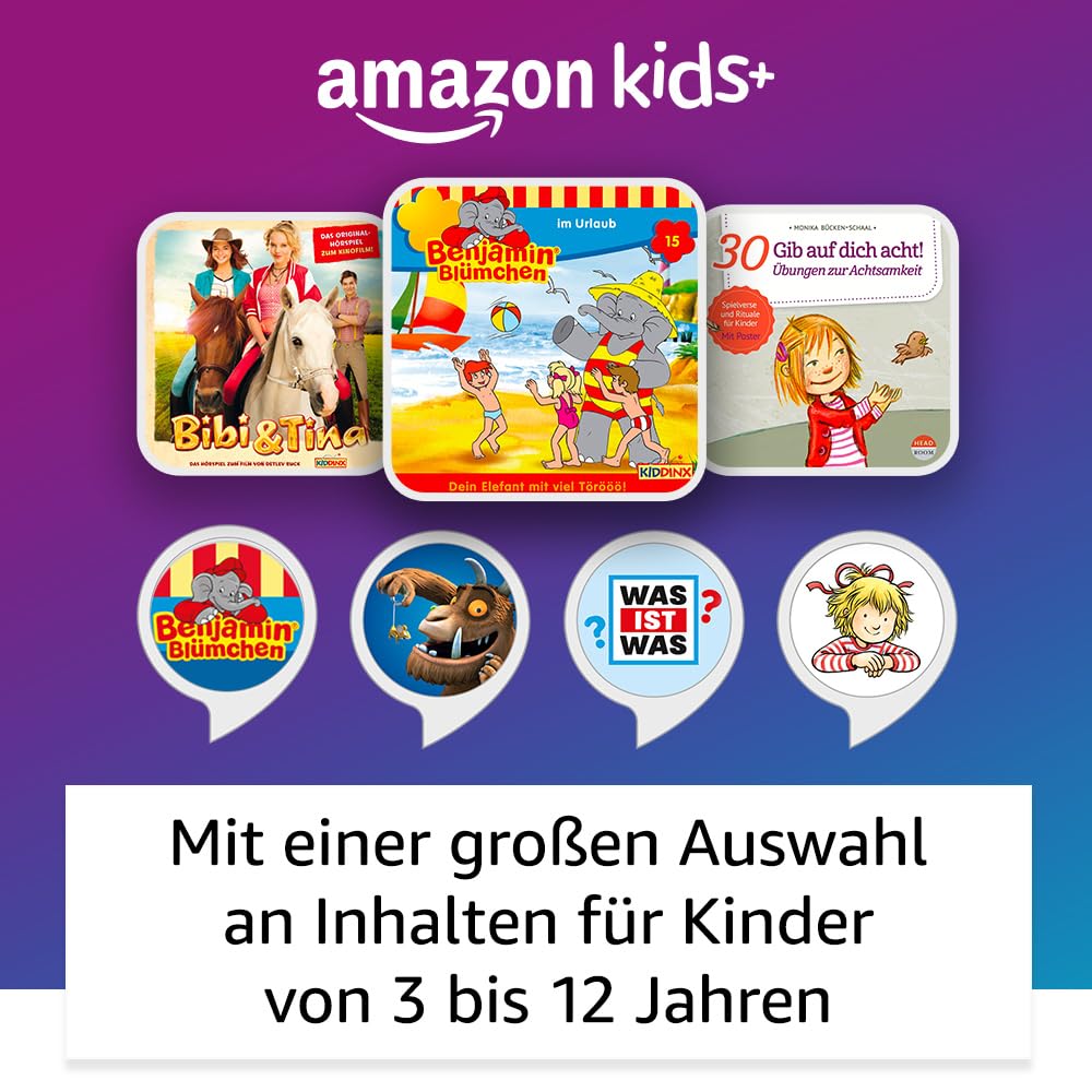 Echo Dot Kids (Latest Generation) | Smarter Wi-Fi and Bluetooth speaker with Alexa | 1 year of Amazon Kids+ content included | Dragon design