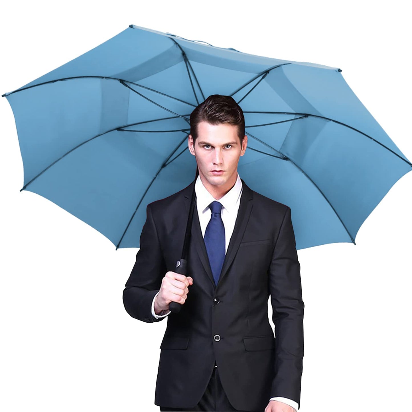 G4Free 62 Inch Large Umbrella Windproof Golf Umbrella Automatic Extra Large for Men Women Double Canopy Ventilated.