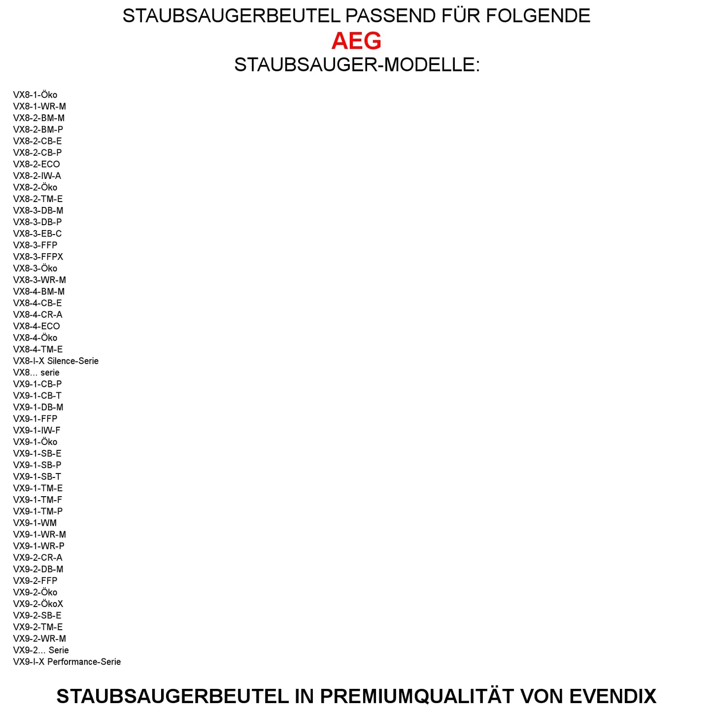 30 vacuum cleaner bags compatible with AEG VX9-2-Öko, 30 dust bags + 3 micro-filters similar to original vacuum bags AEG VX9... series, S-Bag.