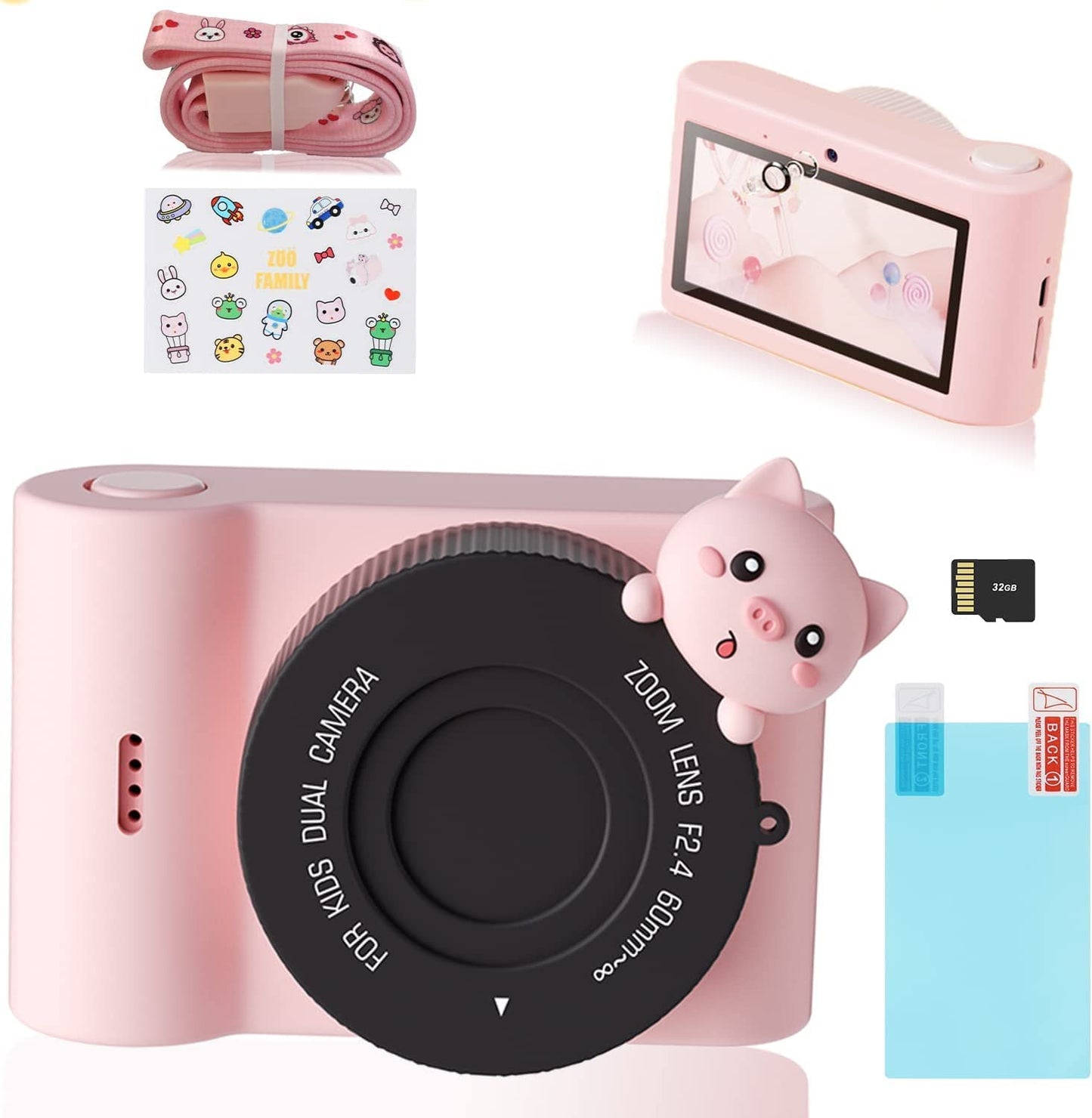 Camera 48MP 1080P HD Video Camera, Selfie Touchscreen Camcorder, WiFi Digital Camera with 32GB SD Card, Christmas Gifts for.