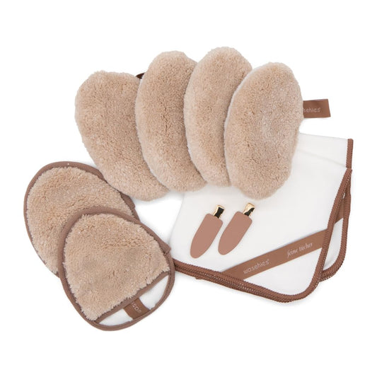 Washies 10-piece "Try Me, Love Me" gift set for women - gift box with makeup removal pads, face towels, and more - gentle cleansing - washable, reusable & sustainable - All skin types