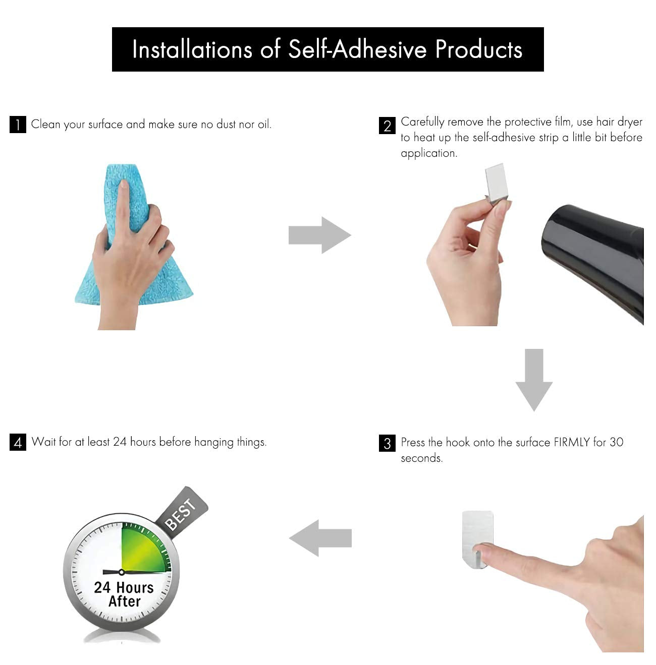 KES towel holder without drilling bathroom towel bar self-adhesive towel rack stainless steel SUS304 bath towel holder stick 40CM pole brushed, A7000S40-2