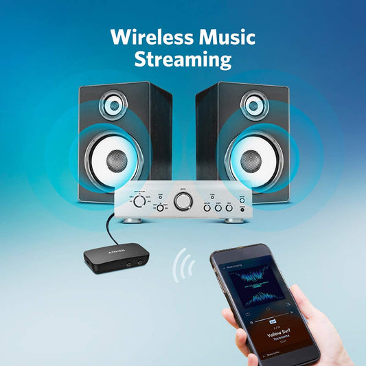 Anchor Soundsync Bluetooth Receiver for music with Bluetooth 5.0, 12-hour battery life, for car, home, headphones, and speakers.