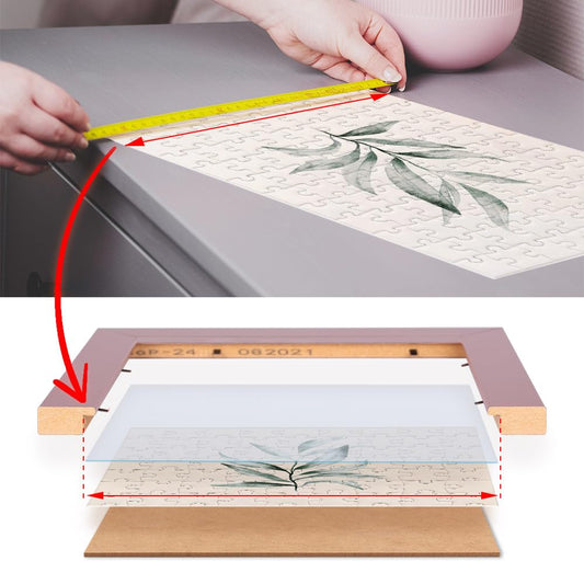 Picture shop-24 Puzzle frame London for puzzles approx. 500-1000 pieces 50x70cm 70x50cm White with acrylic glass