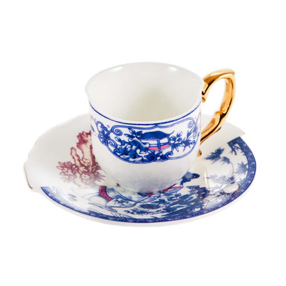 SELETTI Seletti 09741 - Coffee cup with saucer made of Hybrid-Eufemia porcelain