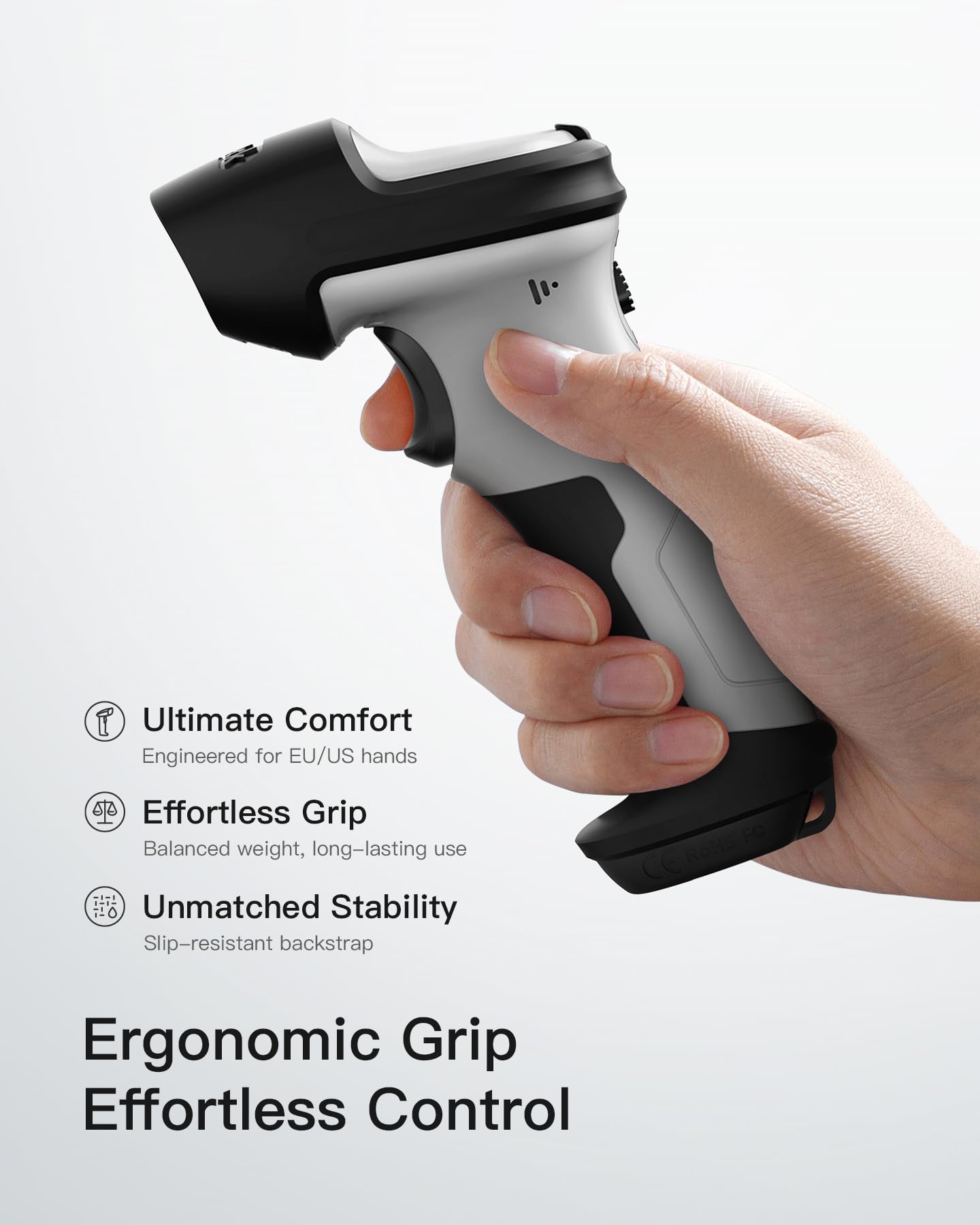 Inateck Bluetooth Barcode Scanner, wireless, cordless, 180 days standby time, 35m wireless range, automatic fast and accurate scanning, BCST-70.