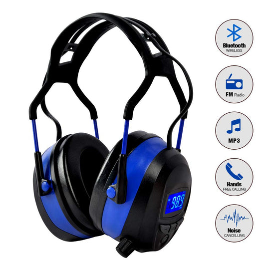 Gardtech ear protection, ear muffs with radio/Bluetooth/MP3/FM, safety ear muffs with NRR 29dB, noise cancelling headphones for men and women, protective headphones for shooting and mowing.