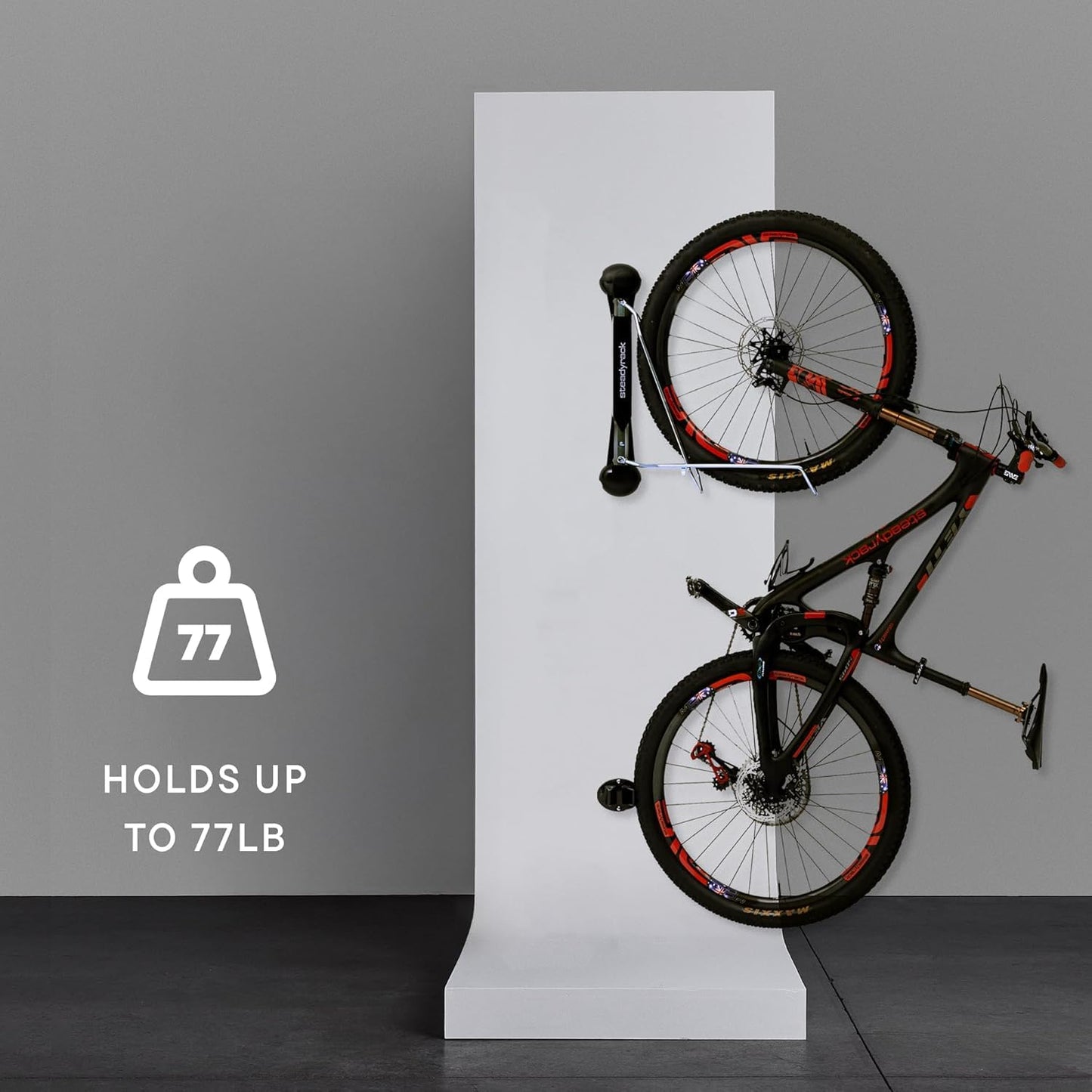 Steadyrack Bike Wall Mount - Classic Rack - Vertical bike wall mount for storage solution in your home, garage, or bike park.
