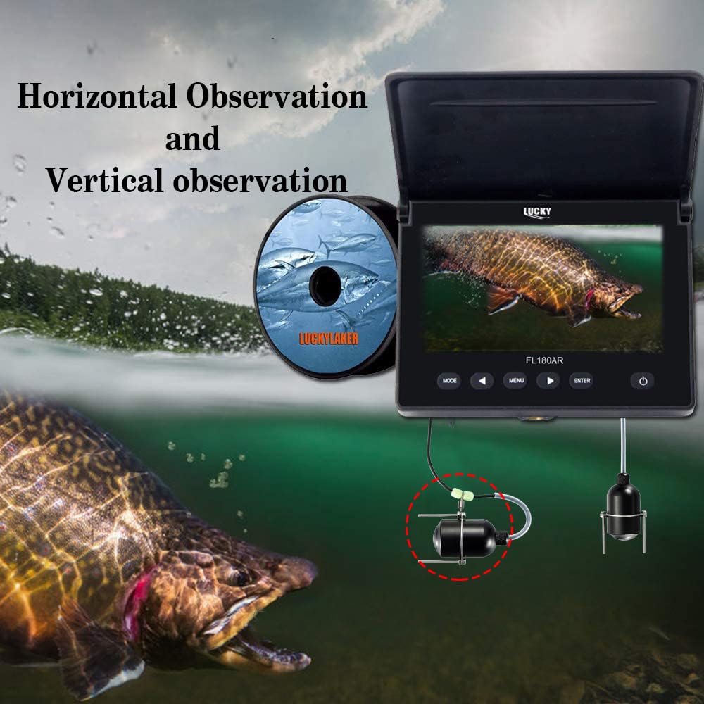 LUCKY DVR underwater fishing camera underwater fish finder infrared LED portable fishing video camera LCD monitor kayak boat sea fishing.