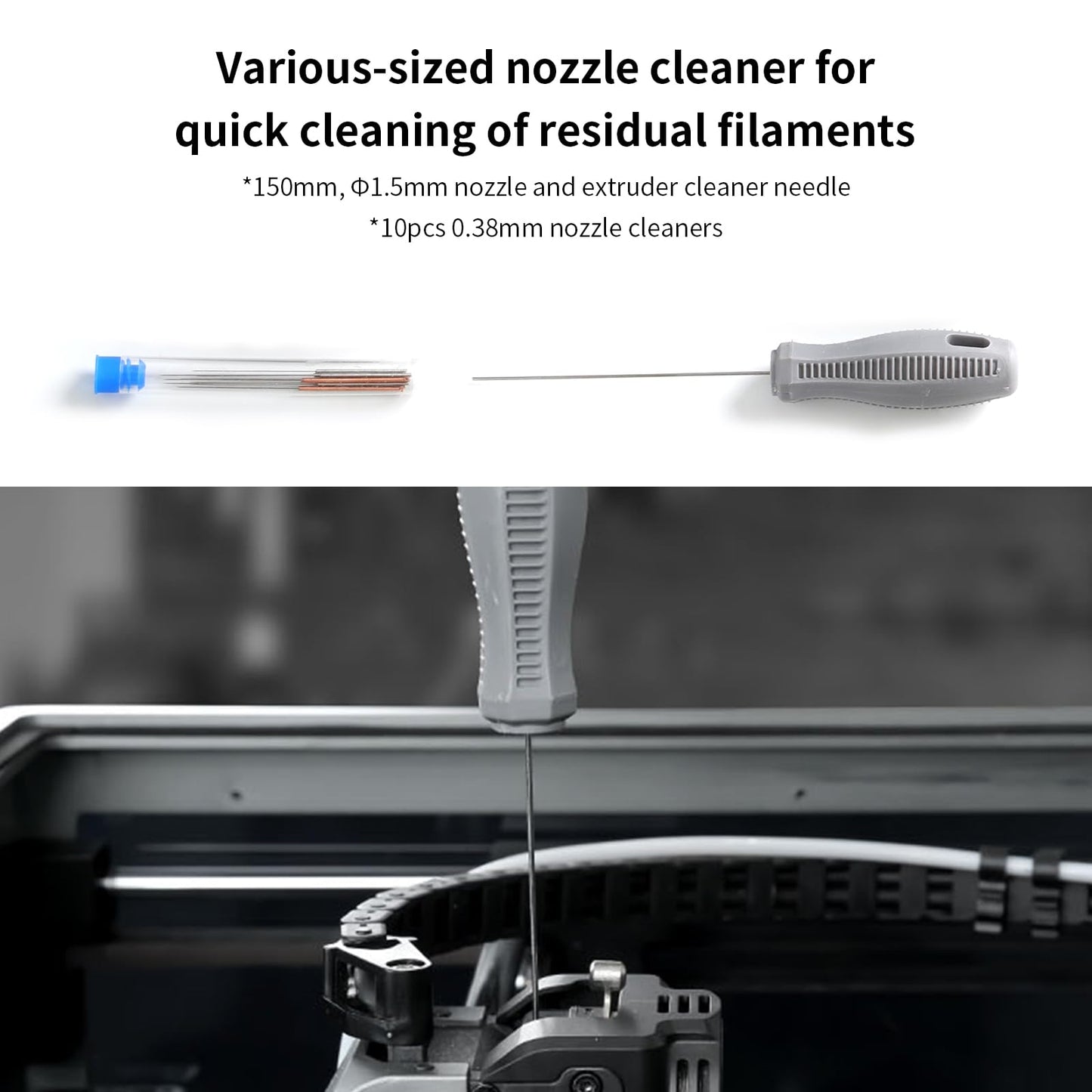 Creality 3D Printer Tool Kit Pro 74pcs Toolkit, Model Post-Processing 3D Printer Tool Kit, Nozzle Cleaning Set, Finishing, Deburring, Removal Tools, Cleaning Needles, for all 3D Printers