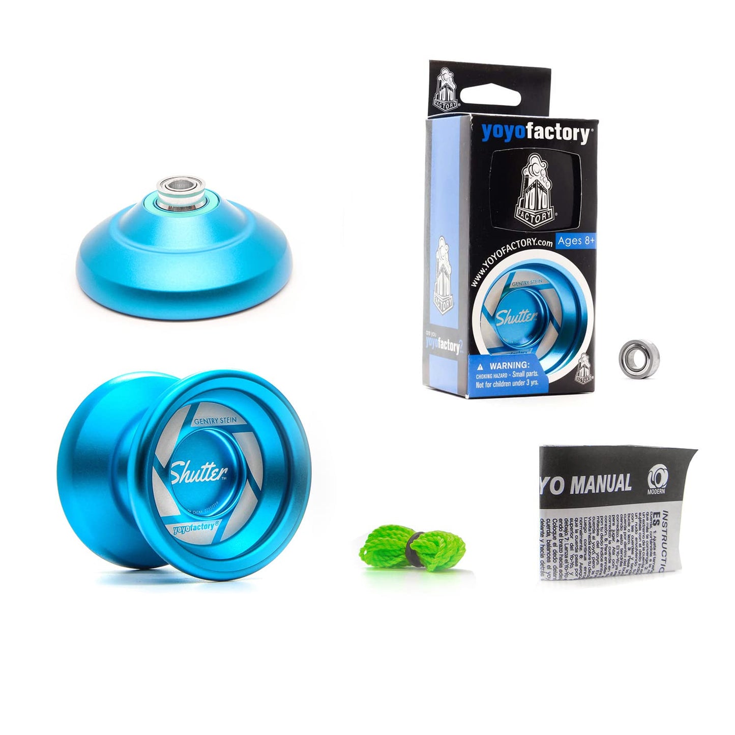 YoYo Factory Shutter yoyo - Unresponsive professional yoyo made of full metal - Sleeping yoyo with ball bearing - Used by world champion Gentry Stein - Toy for kids & adults - Galaxy-themed
