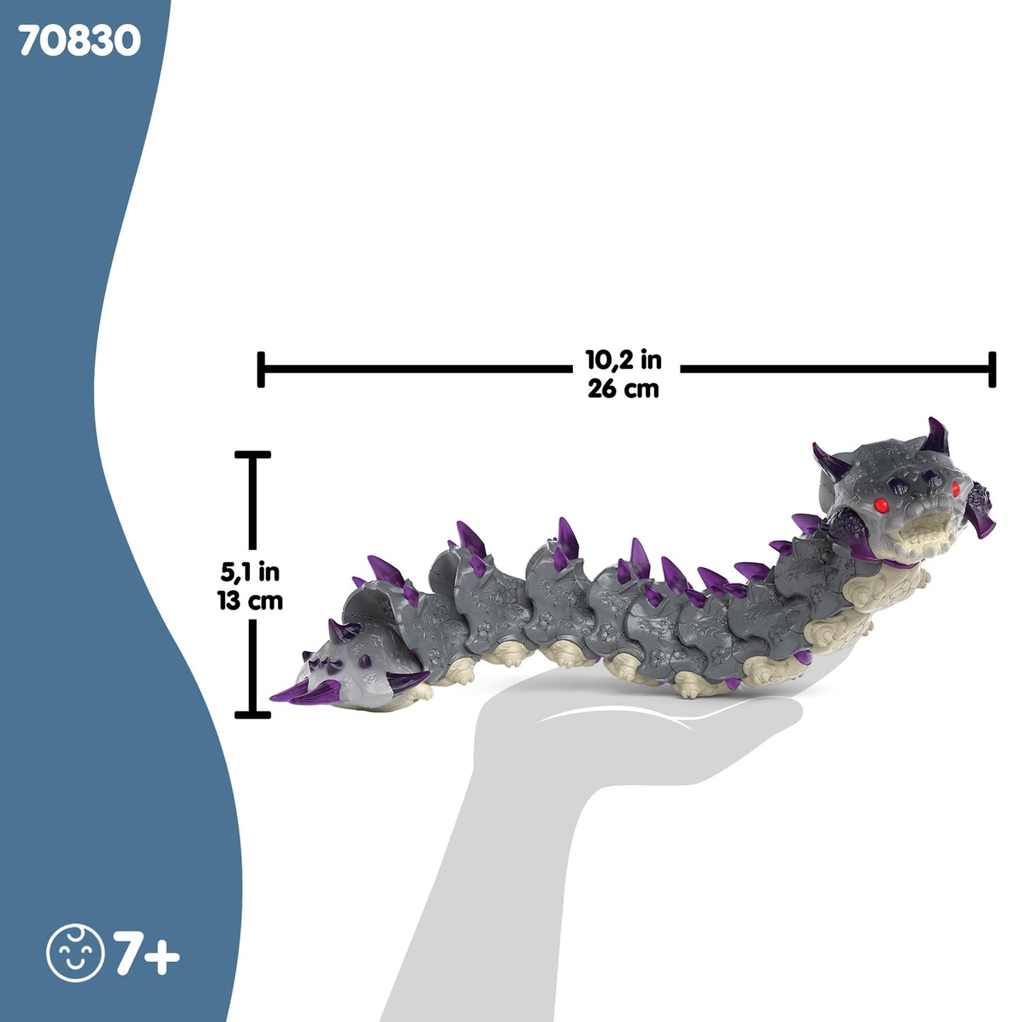 SCHLEICH ELDRADOR Creatures | Shadow Dragon 70830 | ELDRADOR Monster figurine with movable body | great gift for girls and boys | toy for ages 7+ | 5 x 26 x 4 cm