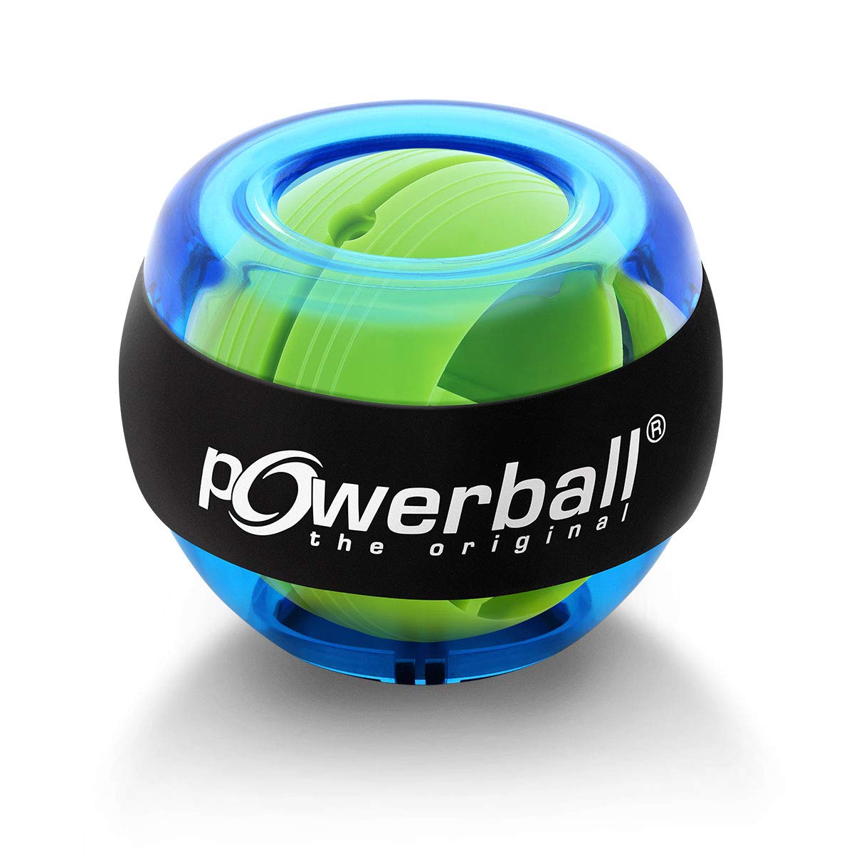 Powerball Basic, gyroscope hand exerciser, transparent-blue, the original by Kernpower