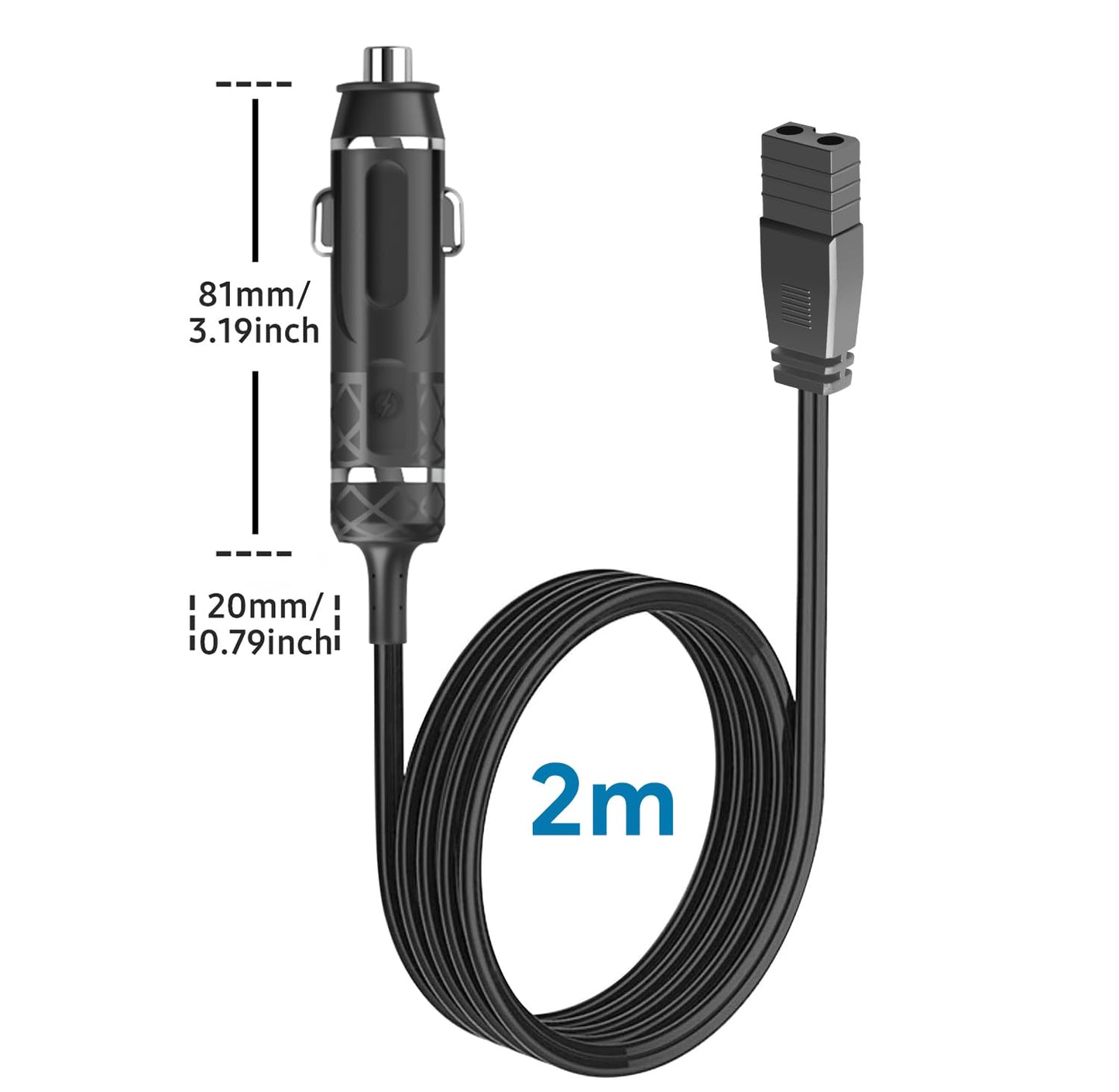 KFD 12V/24V Cooler Replacement Cable for DOMETIC Tropicool TCX 21, TB 08, TC 21FL, TC 14, TC 35, Mobicool MB32, Waeco MF 05 Car Mini Fridge Car Charger Compressor Cigarette Lighter Adapter Cable