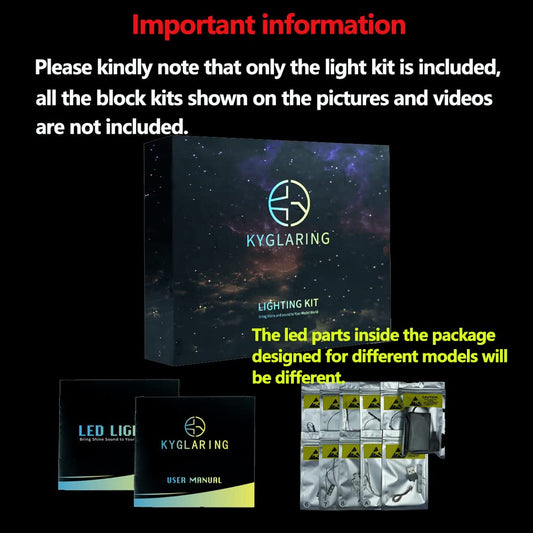 Kyglaring LED lighting kit for Lego Great Pyramid of Giza 21058 (no model) Architecture Landmark Collection model building set - without Lego set (Classic Version)