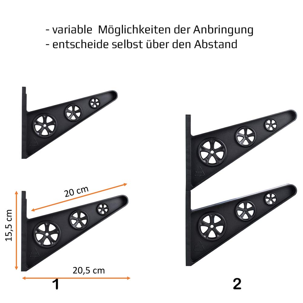 4boarder SKIBLE Wall Mount for Ski | Longboard | Skateboard | Snowboard | Pennyboard | Hoverboard | Wakeboard | E-Electric Longboard | Fishing | Fishing Rods | Surfskate (3-Fold)
